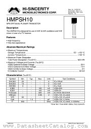 HMPSH10 datasheet pdf Hi-Sincerity Microelectronics