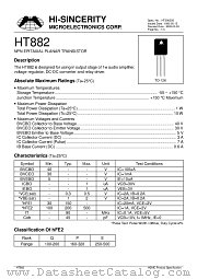 HT882 datasheet pdf Hi-Sincerity Microelectronics