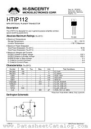HTIP112 datasheet pdf Hi-Sincerity Microelectronics