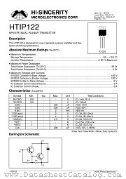 HTIP122 datasheet pdf Hi-Sincerity Microelectronics