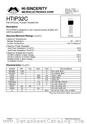HTIP32C datasheet pdf Hi-Sincerity Microelectronics