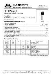HTIP42C datasheet pdf Hi-Sincerity Microelectronics