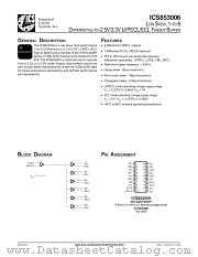 ICS853006 datasheet pdf Integrated Circuit Solution Inc