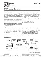 AV9107C-05CS08 datasheet pdf Integrated Circuit Systems