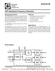 AV9154A-60 datasheet pdf Integrated Circuit Systems