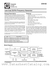 AV9155-01W20 datasheet pdf Integrated Circuit Systems