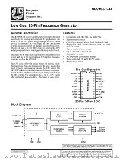 AV9155C-44 datasheet pdf Integrated Circuit Systems