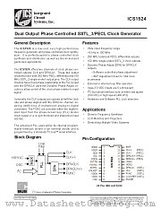 ICS1524MT datasheet pdf Integrated Circuit Systems
