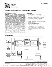 ICS1890Y datasheet pdf Integrated Circuit Systems