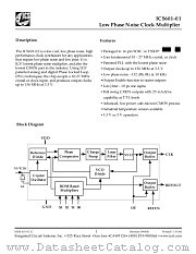 ICS601-01 datasheet pdf Integrated Circuit Systems