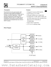 ICS650R-05T datasheet pdf Integrated Circuit Systems