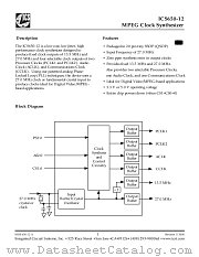 ICS650R-12T datasheet pdf Integrated Circuit Systems