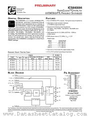 ICS840004AGT datasheet pdf Integrated Circuit Systems