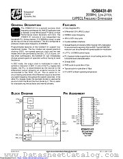 ICS8431CM-01 datasheet pdf Integrated Circuit Systems