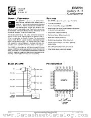 ICS8701CYT datasheet pdf Integrated Circuit Systems