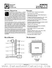 ICS8702BY datasheet pdf Integrated Circuit Systems
