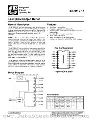 ICS9112YM-17-T datasheet pdf Integrated Circuit Systems