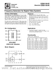 ICS9118-03 datasheet pdf Integrated Circuit Systems