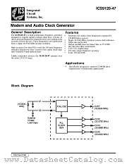 ICS9120M-47 datasheet pdf Integrated Circuit Systems