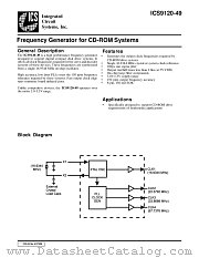 ICS9120M-49 datasheet pdf Integrated Circuit Systems