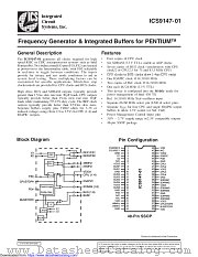 ICS9147-01 datasheet pdf Integrated Circuit Systems