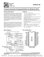 ICS9147-09 datasheet pdf Integrated Circuit Systems
