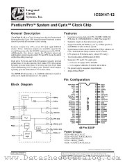 ICS9147-12 datasheet pdf Integrated Circuit Systems