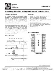 ICS9147-16 datasheet pdf Integrated Circuit Systems