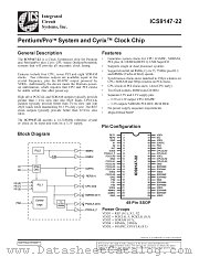 ICS9147-22 datasheet pdf Integrated Circuit Systems