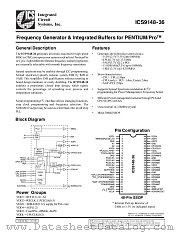 ICS9148-36 datasheet pdf Integrated Circuit Systems