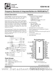ICS9148F-58 datasheet pdf Integrated Circuit Systems