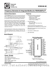 ICS9148-82 datasheet pdf Integrated Circuit Systems