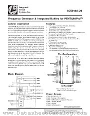 ICS9148F-26 datasheet pdf Integrated Circuit Systems