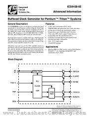 ICS9158-05M datasheet pdf Integrated Circuit Systems