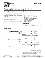 ICS9158-07 datasheet pdf Integrated Circuit Systems