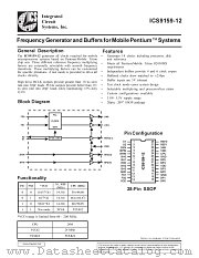 ICS9159F-12 datasheet pdf Integrated Circuit Systems