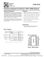 ICS9159-05 datasheet pdf Integrated Circuit Systems
