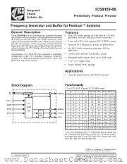 ICS9159-06 datasheet pdf Integrated Circuit Systems