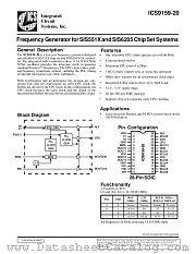 ICS9159-20 datasheet pdf Integrated Circuit Systems