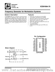 ICS9169AM-70 datasheet pdf Integrated Circuit Systems