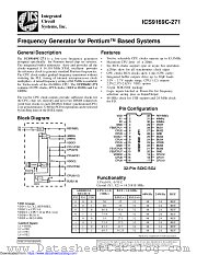 ICS9169CM-271 datasheet pdf Integrated Circuit Systems