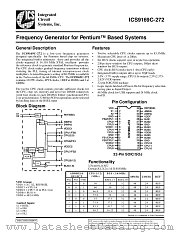 ICS9169C-272 datasheet pdf Integrated Circuit Systems