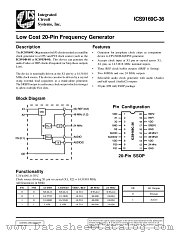 ICS9169C-36 datasheet pdf Integrated Circuit Systems