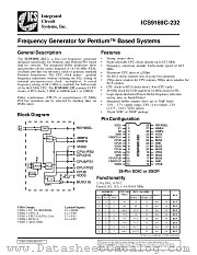 ICS9169CM-232 datasheet pdf Integrated Circuit Systems