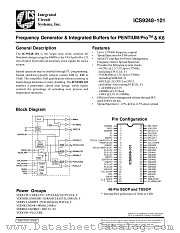 ICS9248-101 datasheet pdf Integrated Circuit Systems