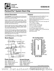 ICS9248-20 datasheet pdf Integrated Circuit Systems