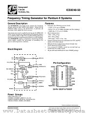 ICS9248-50 datasheet pdf Integrated Circuit Systems