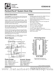 ICS9248-55 datasheet pdf Integrated Circuit Systems