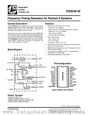 ICS9248YG-56-T datasheet pdf Integrated Circuit Systems