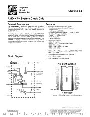 ICS9248-64 datasheet pdf Integrated Circuit Systems